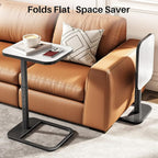 Kitstorack TV Tray Table, Adjustable Height & Rounded Metal Corners, Snack Table - Image 6