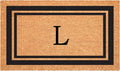 Calloway Mills 152962436L Black Border 24" x 36" Monogram Doormat by Callowaymills
