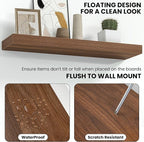 Fun Memories 67 Inch Fireplace Mantel Shelf, Deep Floating Shelves - Image 4
