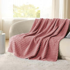 Bedsure Soft Twin XL Blanket for Bed Dorm Dusty Pink 66"x90" | Birthday Gifts - Image 3