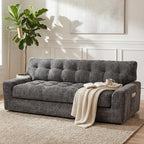 MONVANE 75.6" Convertible 3 Seater Sofa, Comfy Chenille Cloud Couch - Image 2