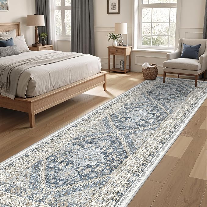 3x10 Runner Rug Non Slip Washable Hallway Runner, Front Porch, Laundry Room by Restydon