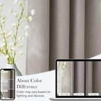 NICETOWN Short Faux Linen Angora Blackout Curtains 63 inches Long - Image 5