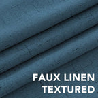 H.VERSAILTEX Linen Curtains 100% Blackout Curtains - Image 4