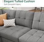 HONBAY Sleeper Sofa Bed with Storage Chaise, Sectional Couch with Pull Out Bed - Image 6