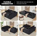 Weture 97" Modular Sectional Sofa, L-Shaped Boneless Couch - Image 7