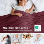 Bedsure GentleSoft 100% Cotton Blanket Queen Size - Image 2