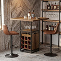LITTLE TREE Square Bar Table, Wine Bar Cabinet by LITTLETREE