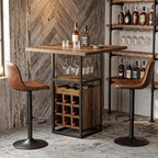 LITTLE TREE Square Bar Table, Wine Bar Cabinet by LITTLETREE