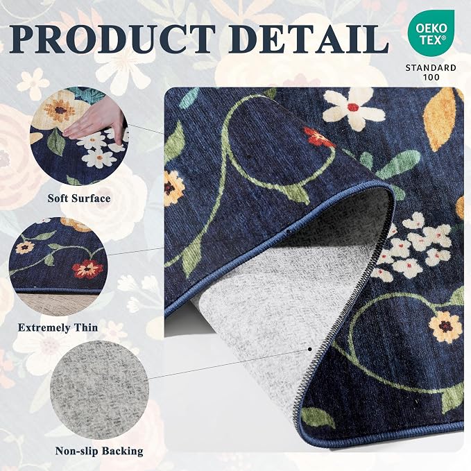DUKINO 3x8 Kitchen Runner Rug, Washable Rug - Image 4