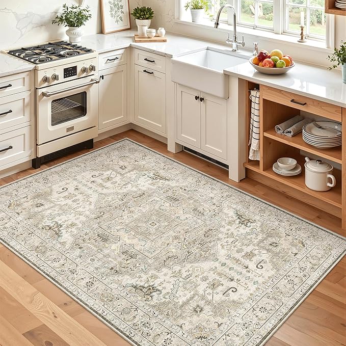 Madane Area Rug 4x6 Washable Rugs Vintage - Image 4