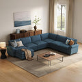 LINSY HOME Modular Sectional Sofa, 6-Seat Corduroy Modern Cloud Couch by LINSYHOME