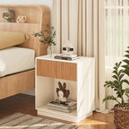 Fluted Nightstands Set of 2, Modern Bedside Table - Image 3