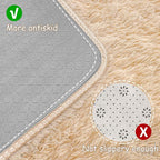 2x6 Bedside Area Rugs for Bedroom Soft Fluffy Shag Beige Rug for Hallway - Image 4