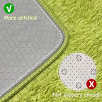 2x6 Bedside Area Rugs for Bedroom Soft Fluffy Shag Green Rug for Hallway - Image 4