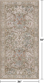 Vintage Moss Green 3x6 Runner Rugs - Image 2