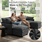 107" Cloud Couch Sectional, U Shaped Modular Sectional Sofa, 4-Seat Deep Seat - Image 5