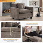 WUTUTUEE 41'' Modern Chenille Oversized Chair, Upholstered Accent Living Room - Image 3