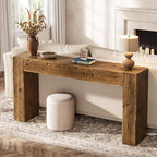Solid Wood Console Table, 63-Inch Farmhouse Sofa Table Behind Couch - Image 7