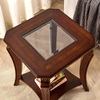 Traditional Distressed Farmhouse Style Coffee Table Set - Image 9