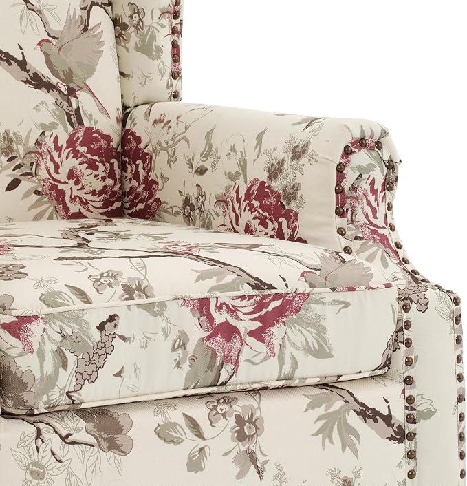 Pia Ricco High Back Floral Accent Chair - Image 5