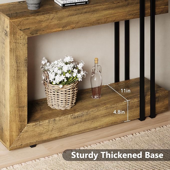 Einhomn 42.5" Console Table Behind Couch, 2-Tier Narrow Entryway Table - Image 7