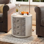 SUNBURY Round Night Stand Set of 2, Farmhouse Bedside Table, Farmhouse End Table - Image 2