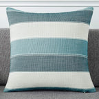 AmHoo Pack of 2 Farmhouse Stripe Check Throw Pillow Covers Set Case Cotton - Image 2