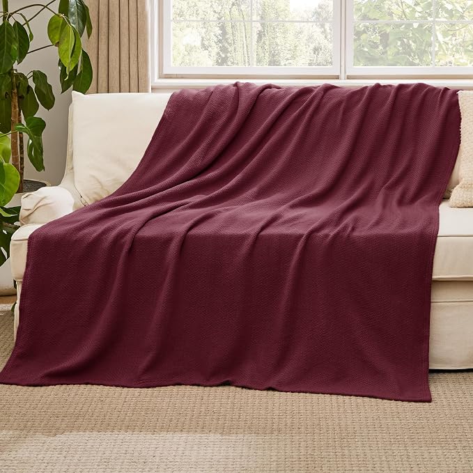 Bedsure GentleSoft 100% Cotton Large Throw Blanket - Image 5