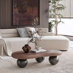 40" Cloud Coffee Table for Living Room Irregular Coffee Table Modern Low Coffee - Image 5