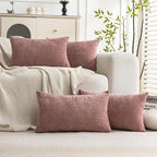 Cozoomy Set of 4 Soft Textured Decorative Throw Pillow Covers 12X20 Inch Cozy by Cozoomy