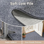 2x3 Grey Blue/White Area Rug Washable Non-Slip Soft - Image 5