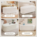 Busaurus Storage Ottoman Bench 49.2 Inch Upholstered Fabric Storage Bench - Image 6