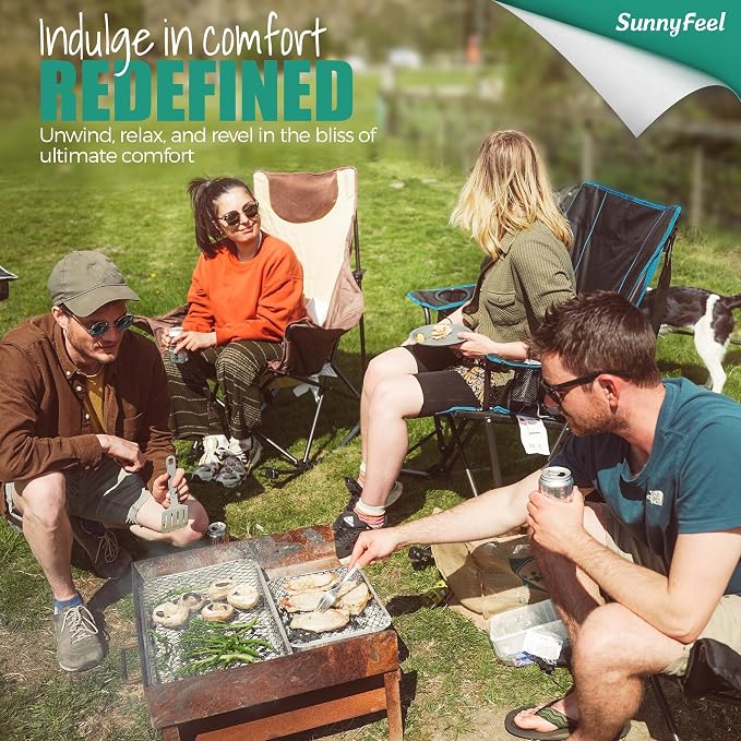 SUNNYFEEL Oversized Heated Rocking Camping Chair, Fully Padded Patio Chair - Image 4
