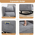 HCHAIRH Nursery Rocking Chairs, Modern Wingback Accent Chairs - Image 4