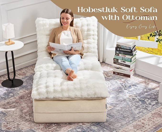 Hobestluk Sofa Couch Foam Sofa for Small Spaces Comfy Sofas - Image 3