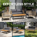 Idzo Oscar Wicker Metal Loveseat - Image 9