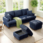 Kidirect 87in U Shaped Couch, Modular Sofa No Tool Assembly, Comfy Sectional by Kidirect