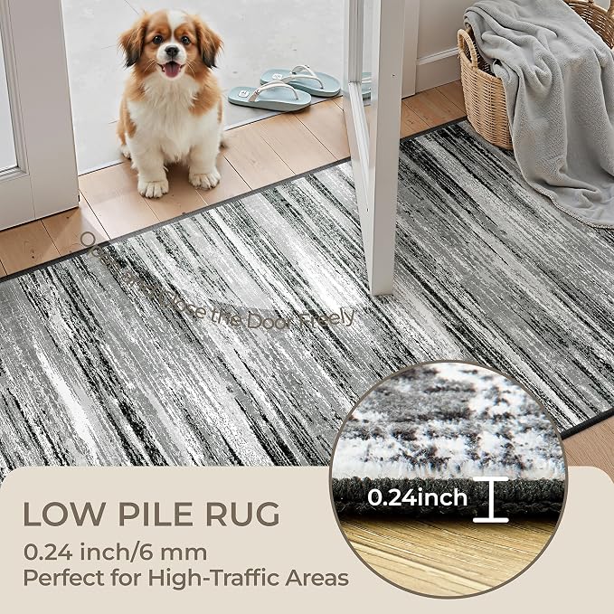 2x10 Runner Rug Non Slip, Washable Hallway Runner Rug, Laundry Room, Soft - Image 6