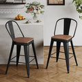 Andeworld Metal Bar Stools Set of 2, 26 inch Counter Height Barstools by Andeworld