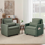 Iroomy 5-Level Adjustable Convertible Sleeper Chair Set of 2, 3-in-1 87'' Long - Image 3