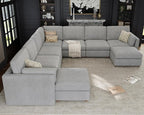 Oversized Modular Sectional Sofa, Solid Wood Frame Sofa, Removable Washable - Image 3