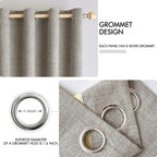 MIULEE 100% Blackout Linen Curtains - Image 4