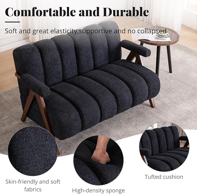 Mid Century Modern Accent Chair Loveseat Sofa - Image 4