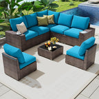 olimix 8 Piece Outdoor Patio Furniture Set, Outdoor Sectional Furniture - Image 2