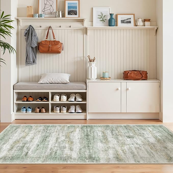 2x6 Runner Rug Non Slip, Washable Hallway Runner Rug, Nursery Room, Soft Runner - Image 3
