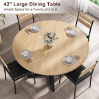Jocoevol Round Dining Table, Kitchen Dining Room Circle Dinner Pedestal Table - Image 7