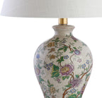 JONATHAN Y 24" Multi-Colored/Gold French Country Ceramic Floral Urn Table Lamp - Image 6