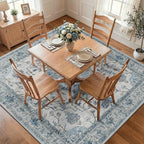 RELEANY Washable Area Rug, Square 7'x7', Water Repellent, Pet Friendly by RELEANY