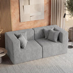 MONVANE 75" Loveseat Sofa, Comfy Chenille Cloud Couch - Image 5